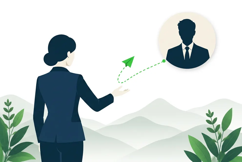 A professional reaching out to a hiring manager