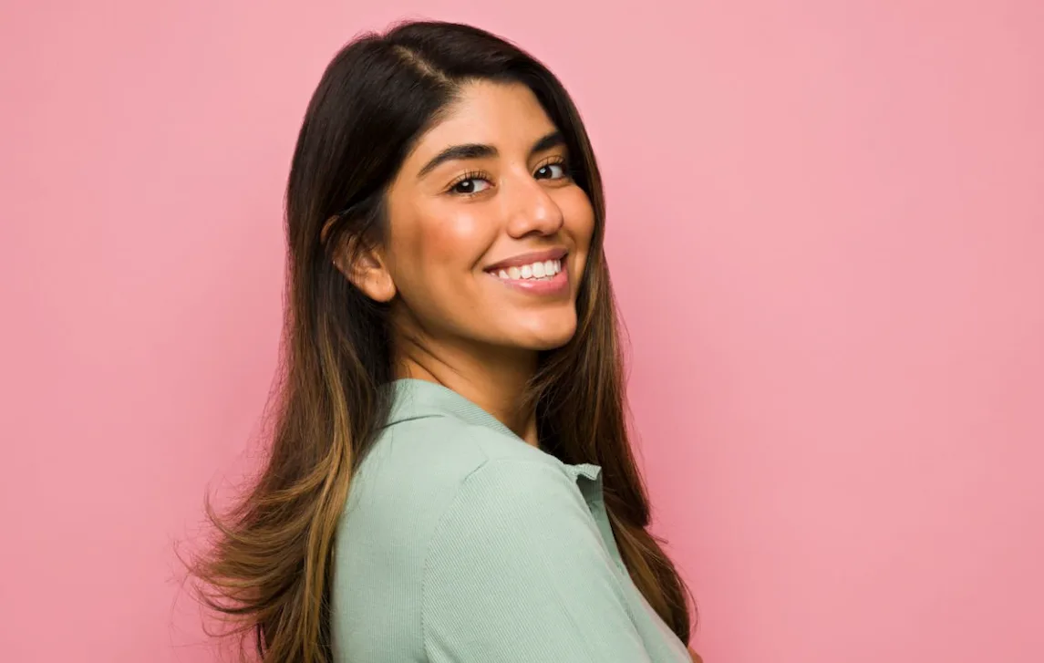 Smiling remote job seeker